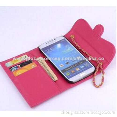 Checked PU leather flip case for Samsung S5New